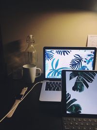 Close-up of laptop keyboard