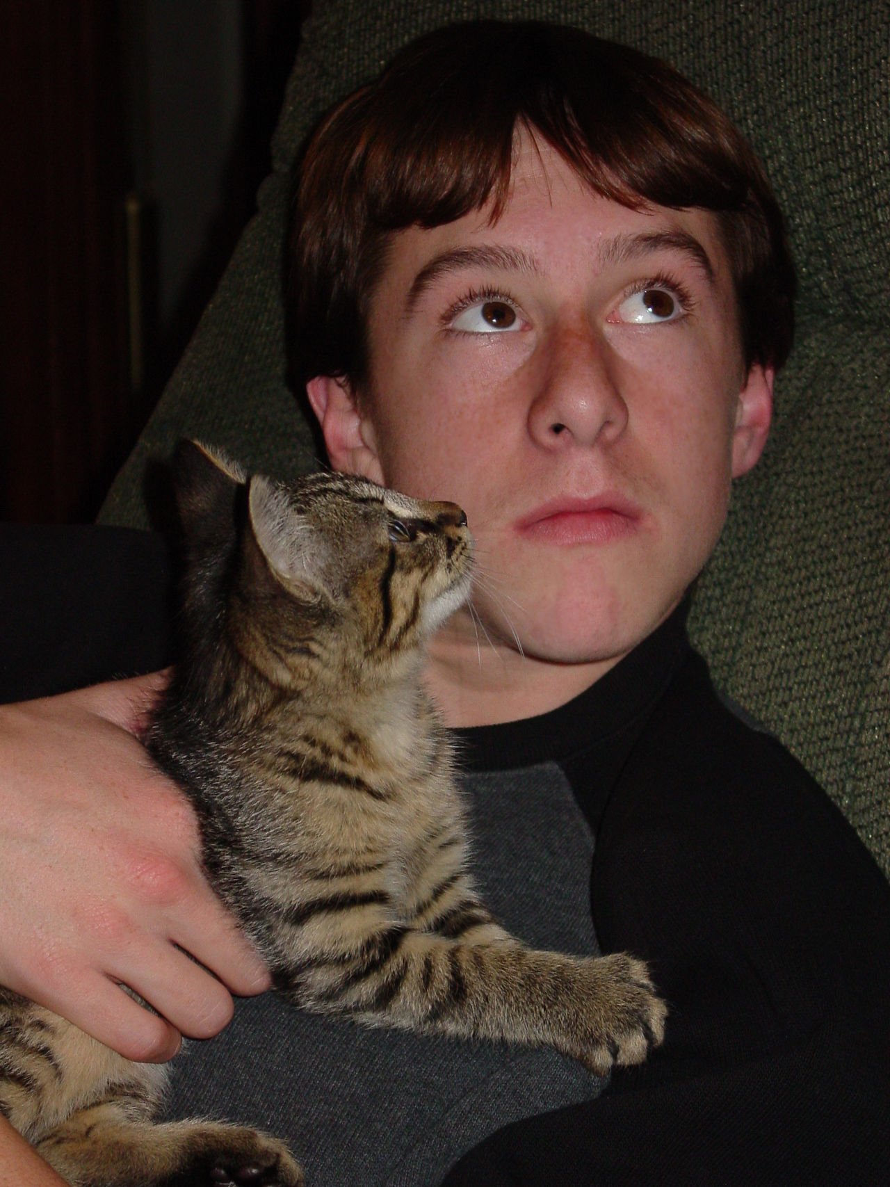 Boy with pet