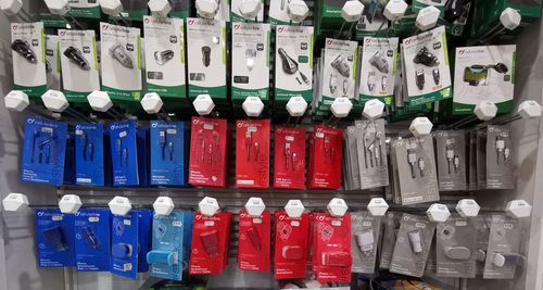 Full frame shot of bottles in shelf