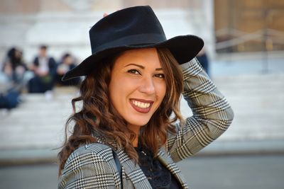 Portrait of smiling young woman