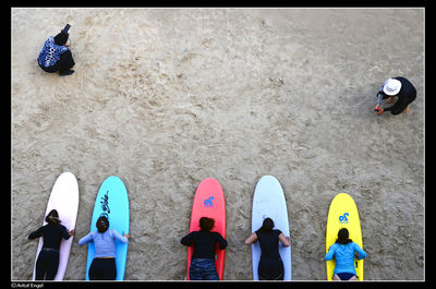 People standing in water