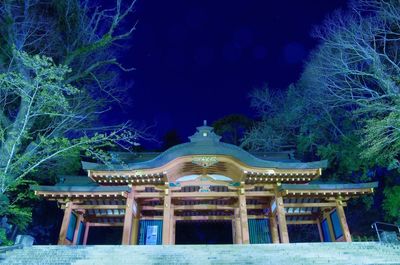 View of historical building at night