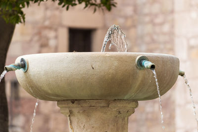 Close-up of water fountain