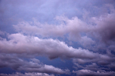 Low angle view of clouds in sky