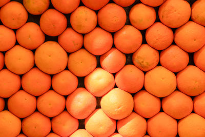 Full frame shot of oranges at market