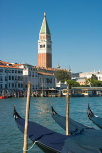 Campanile di san marco and gondola in venezia