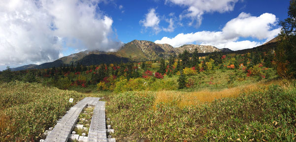 Panoramic view of landscape against sky