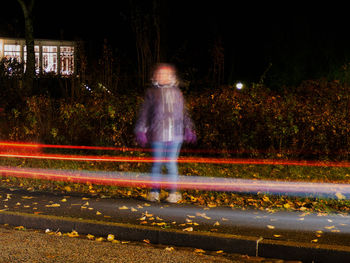 Light trails at night