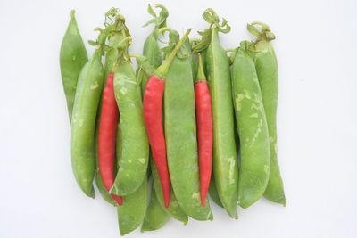 Close-up of vegetable over white background