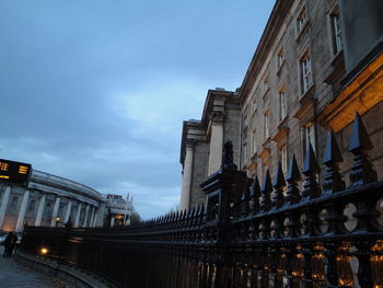 Low angle view of buildings against sky