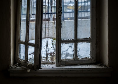 Window of old abandoned house