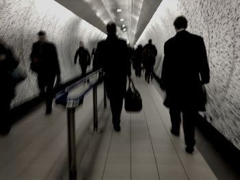 People walking in subway