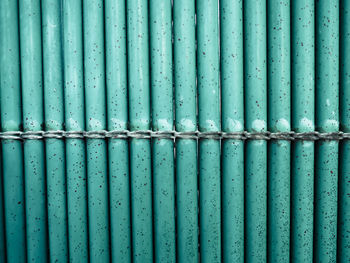 Full frame shot of green pipe