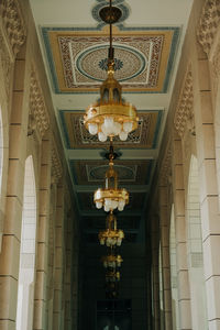 Low angle view of ceiling of building