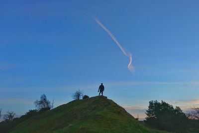 Scenic view of vapor trail in sky