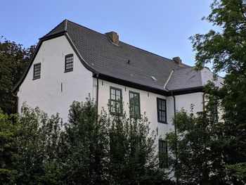 Low angle view of building against clear sky