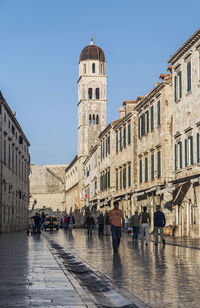 Group of people in front of building