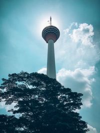 Low angle view of lighthouse against sky