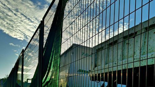 Low angle view of modern building against sky