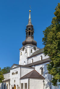 Low angle view of building against clear sky