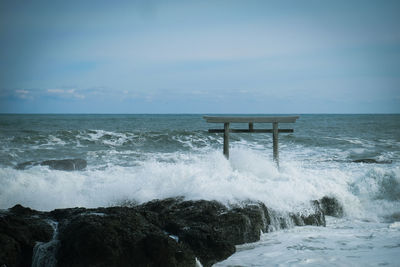 Scenic view of sea against sky