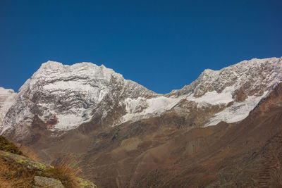 Hiking in the swiss alps