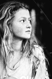 Close-up portrait of young woman