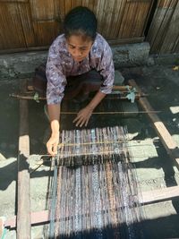 Tradisional weaving ikat 