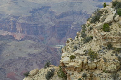 Grand canyon south rim moran point - end of red canyon trail at hance rapids on the colorado river