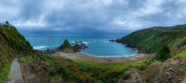 Panoramic view of sea against sky