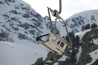 Empty chairlift in ski resort