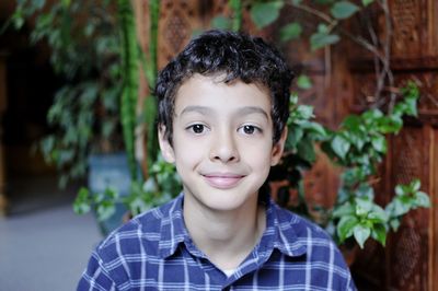 Portrait of boy smiling