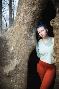Girl in tree