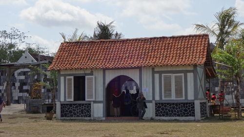 Exterior of old building against sky