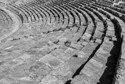 High angle view of theatre of ephesus