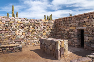 View of old ruins against sky