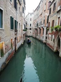 Canal amidst buildings in city