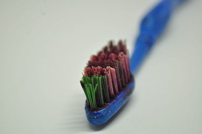 Close-up of multi colored pencils on table