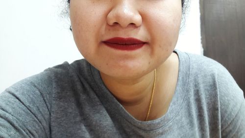 Close-up portrait of young woman