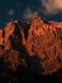 Scenic view of rocky mountains against sky