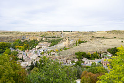 Panoramic view of townscape against sky