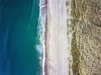 High angle view of beach