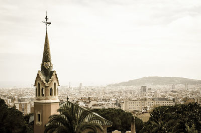 High section of church against cloudy sky