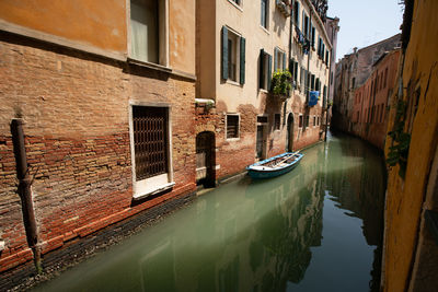 Canal amidst buildings in city