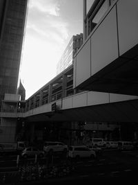 Cars parked in front of building