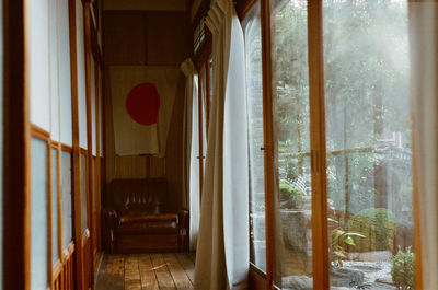 Empty hallway of a home in uno, japan