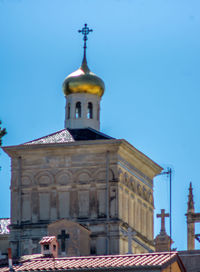 Low angle view of church against sky