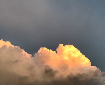 Low angle view of yellow sky