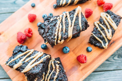 Close-up of food on cutting board