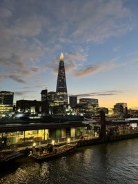 The shard london at dusk